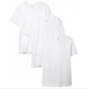 Mens Calvin Klein v-neck t-shirts 3 pack size Large White